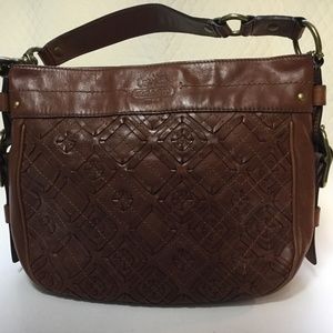 Coach Woven Leather Zoe Hobo